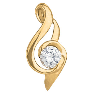 Round Diamond Solitaire Pendant · 0.47 ct tw