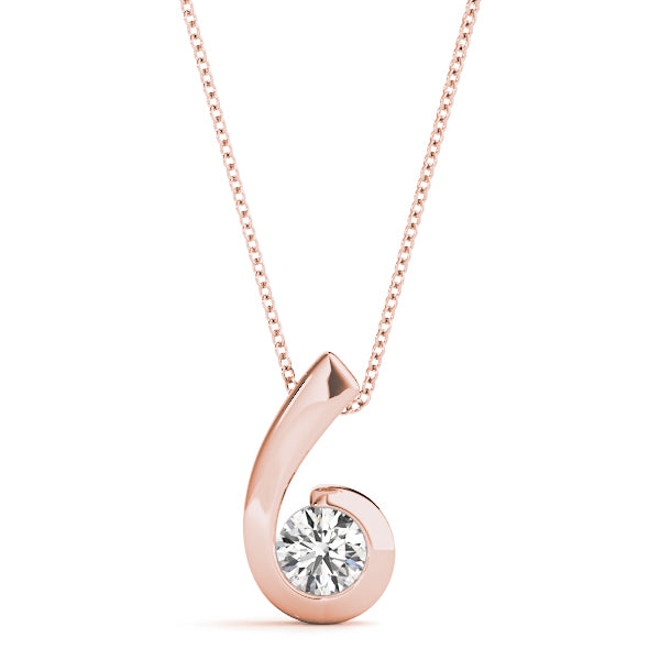 Round Diamond Solitaire Pendant · 0.50 ct tw