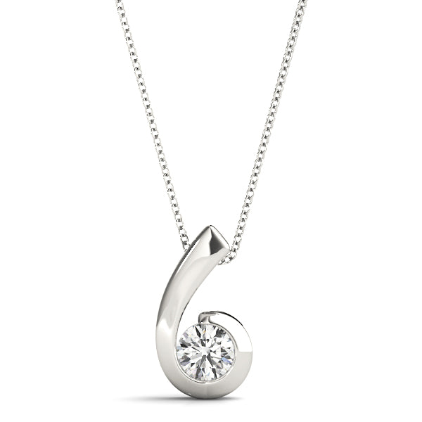 Round Diamond Solitaire Pendant · 0.50 ct tw