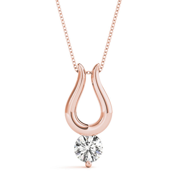 Round Diamond Solitaire Pendant · 0.50 ct tw
