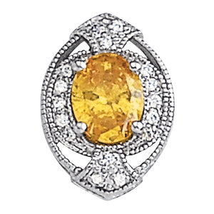 Oval Gemstone Pendant · 0.15 ct tw