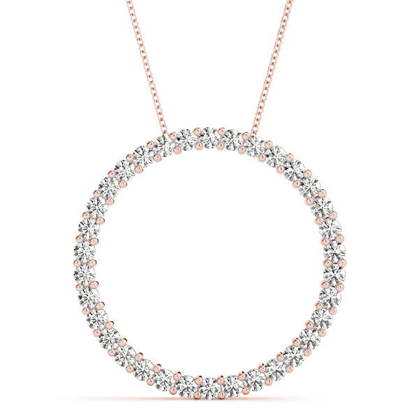 Circle Diamond Pendant · 0.49 ct tw