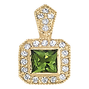 Square Cushion Gemstone Pendant · 0.32 ct tw