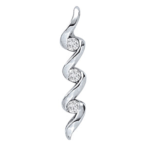 Three-Stone Diamond Pendant · 0.10 ct tw