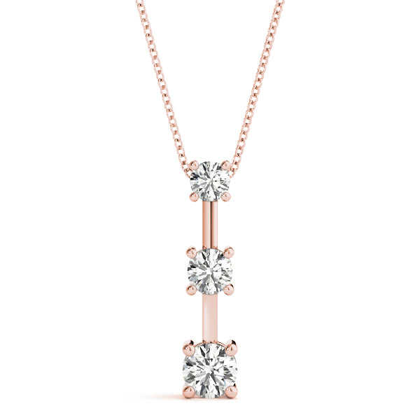 Three-Stone Diamond Pendant · 0.50 ct tw