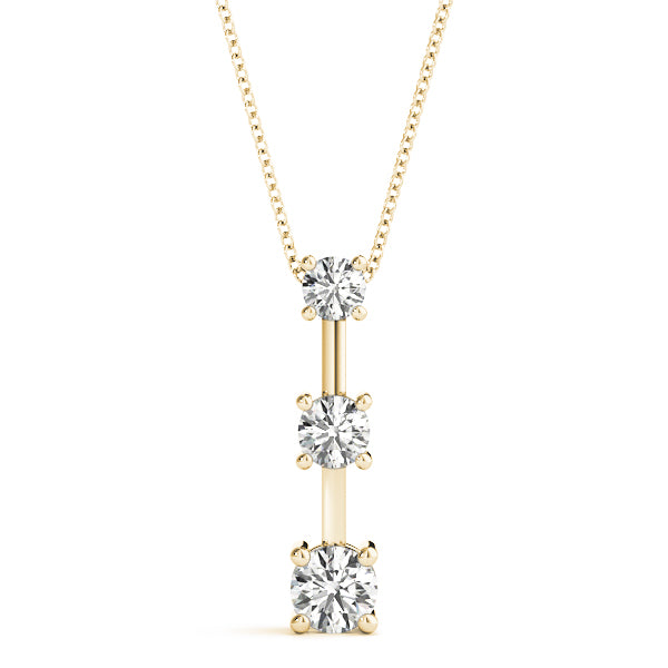Three-Stone Diamond Pendant · 0.50 ct tw
