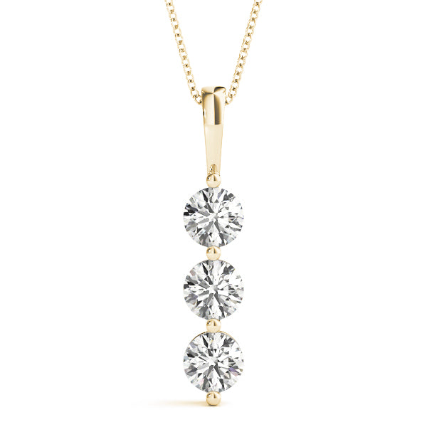 Three-Stone Diamond Pendant · 0.99 ct tw