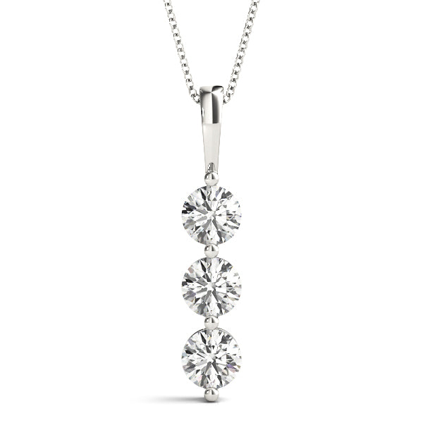 Three-Stone Diamond Pendant · 0.99 ct tw
