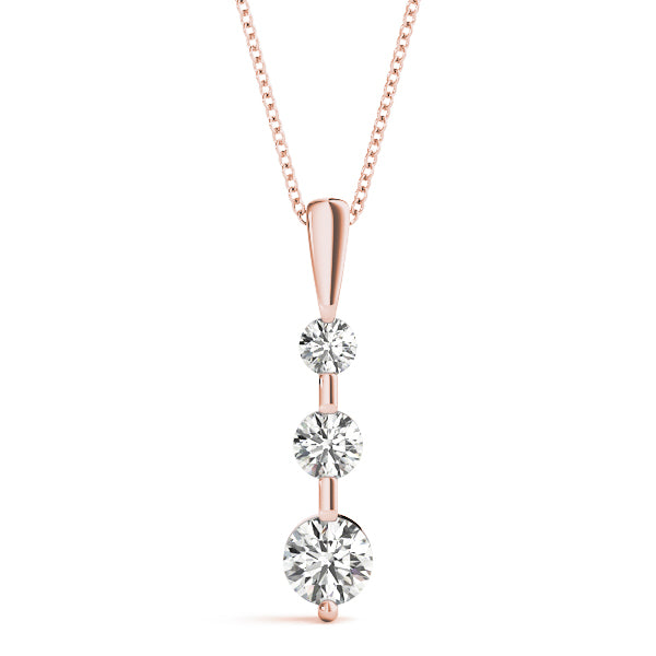 Three-Stone Diamond Pendant · 0.72 ct tw