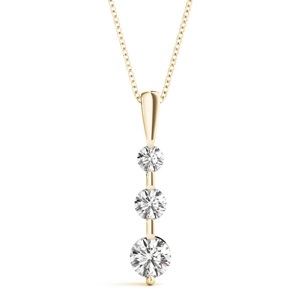 Three-Stone Diamond Pendant · 0.72 ct tw