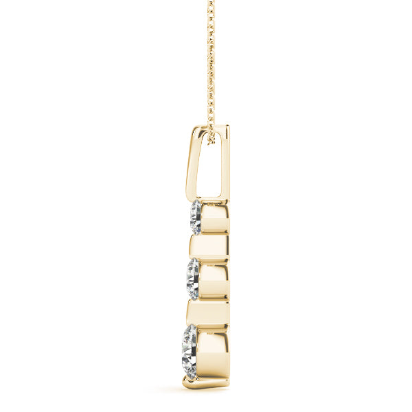 Three-Stone Diamond Pendant · 0.24 ct tw
