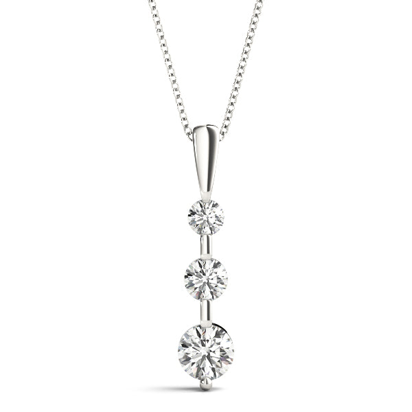 Three-Stone Diamond Pendant · 0.72 ct tw
