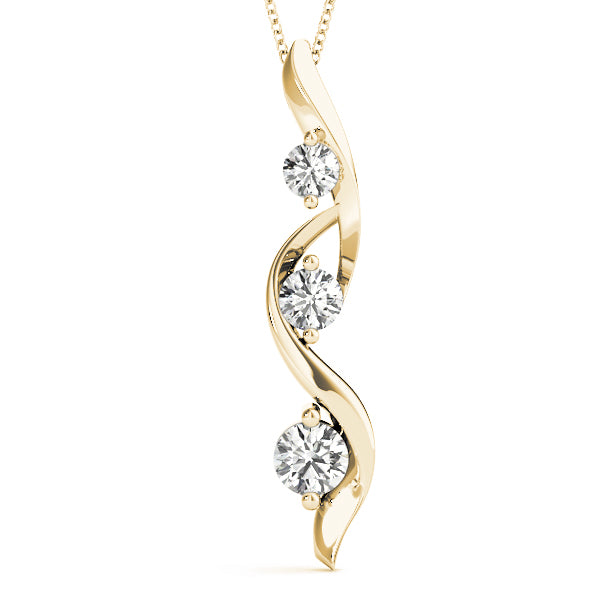 Three-Stone Diamond Pendant · 0.50 ct tw