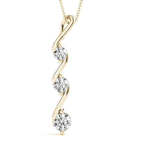 Three-Stone Diamond Pendant · 0.24 ct tw