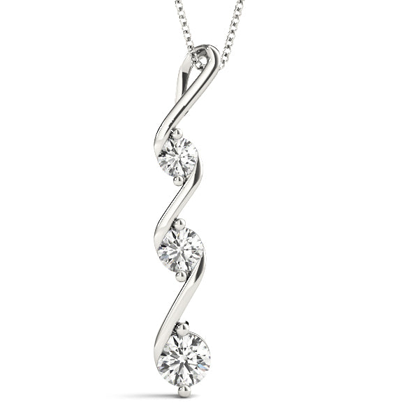 Three-Stone Diamond Pendant · 0.24 ct tw
