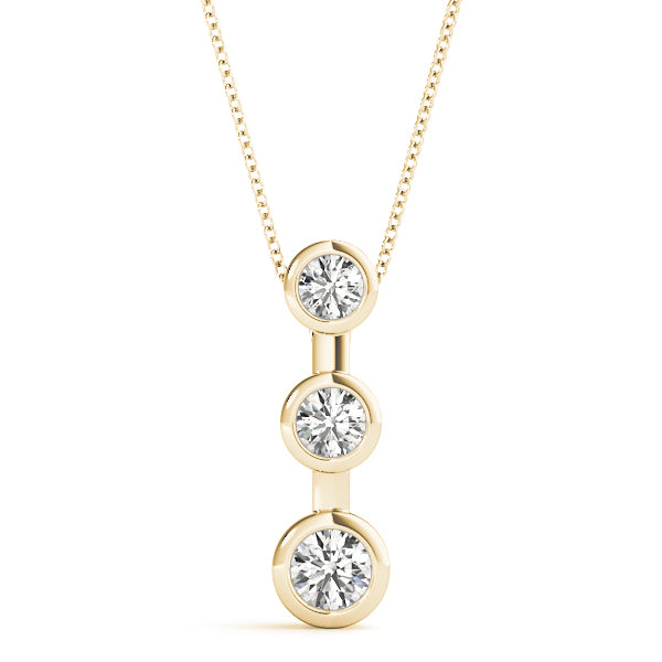 Three-Stone Diamond Pendant · 0.26 ct tw