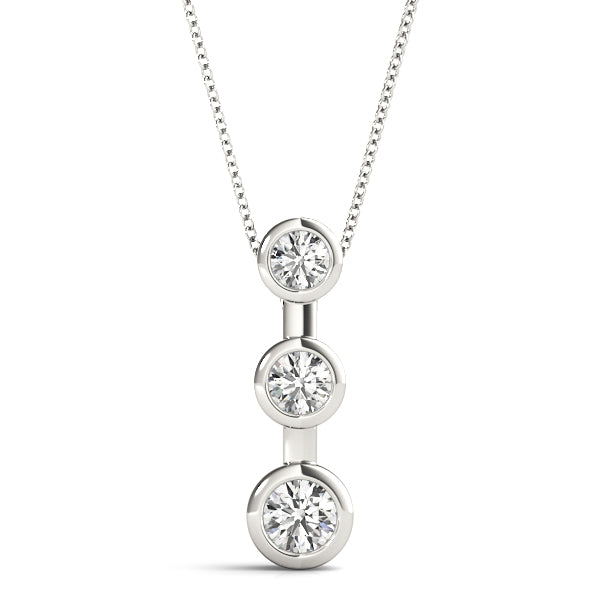 Three-Stone Diamond Pendant · 0.50 ct tw