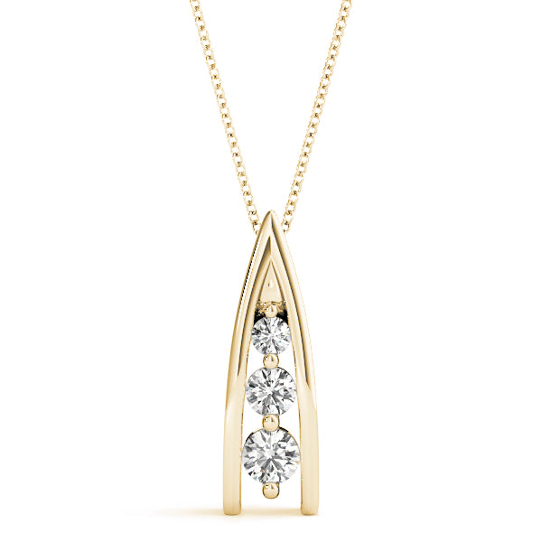 Three-Stone Diamond Pendant · 0.45 ct tw