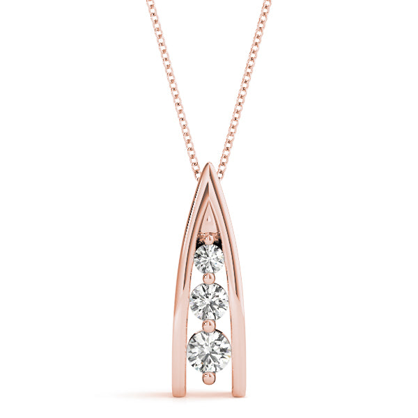 Three-Stone Diamond Pendant · 0.45 ct tw