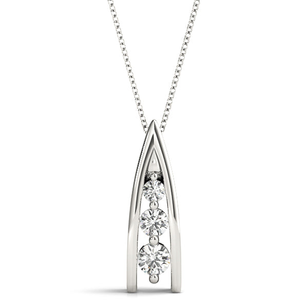 Three-Stone Diamond Pendant · 0.33 ct tw