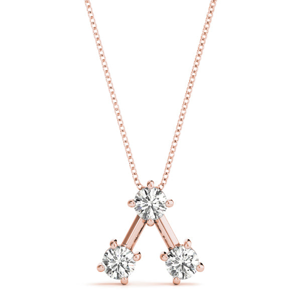 Three-Stone Diamond Pendant · 0.99 ct tw