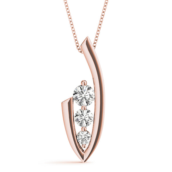 Three-Stone Diamond Pendant · 0.24 ct tw