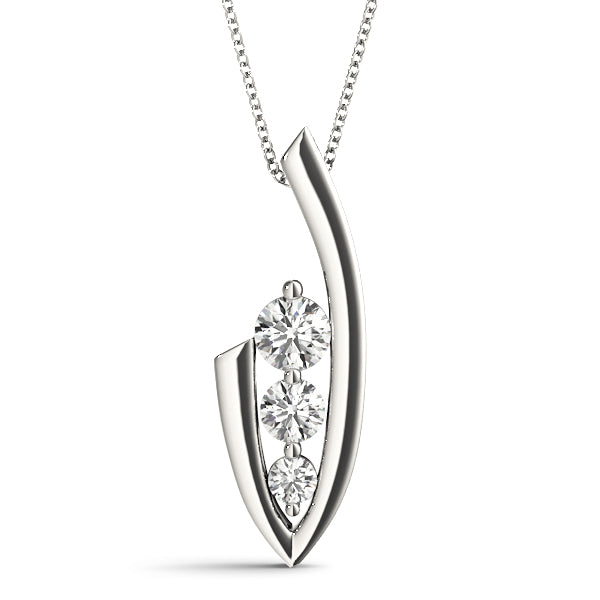 Three-Stone Diamond Pendant · 0.24 ct tw