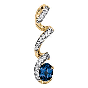 Oval Gemstone Pendant · 0.34 ct tw