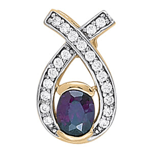 Oval Neck Centers & Slides Diamond Pendant · 0.40 ct tw