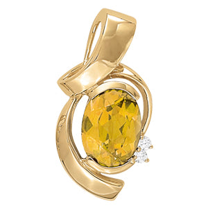 Oval Neck Centers & Slides Diamond Pendant · 0.16 ct tw