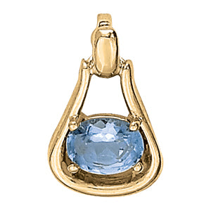 Oval Gemstone Pendant