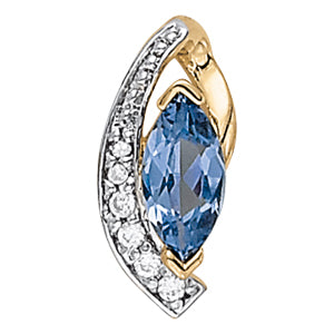 Marquise Gemstone Pendant · 0.10 ct tw