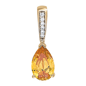 Pear Gemstone Pendant · 0.12 ct tw