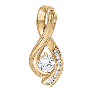 Round Diamond Solitaire Pendant · 0.54 ct tw