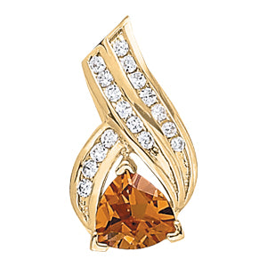 Trillion Neck Centers & Slides Diamond Pendant · 0.33 ct tw