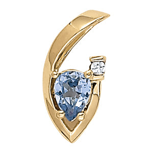 Pear Gemstone Pendant · 0.03 ct tw