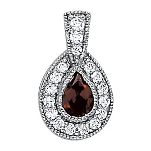 Pear Gemstone Pendant · 0.35 ct tw