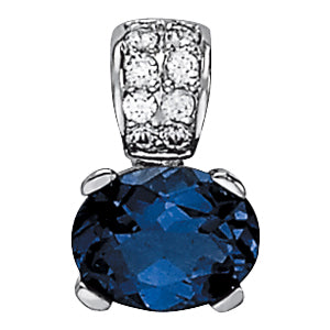 Oval Gemstone Pendant · 0.19 ct tw
