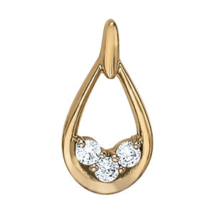 Three-Stone Diamond Pendant · 0.48 ct tw