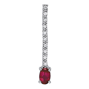 Oval Gemstone Pendant · 0.10 ct tw