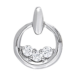 Three-Stone Diamond Pendant · 0.24 ct tw