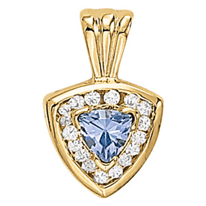 Trillion Gemstone Pendant · 0.21 ct tw