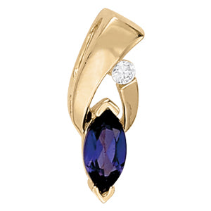 Marquise Gemstone Pendant · 0.10 ct tw