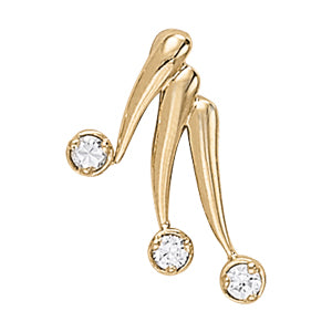 Three-Stone Diamond Pendant · 0.12 ct tw