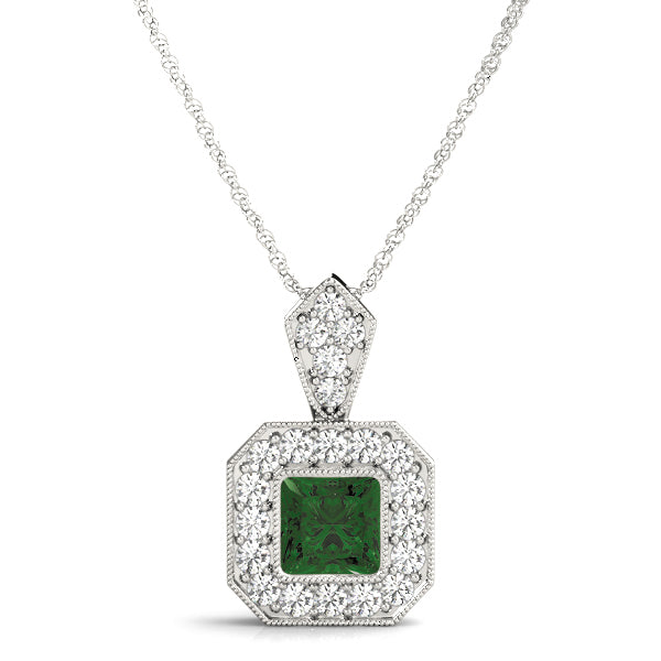 Square Cushion Gemstone Pendant · 0.32 ct tw