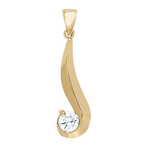 Round Diamond Solitaire Pendant · 0.47 ct tw