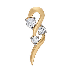 Three-Stone Diamond Pendant · 0.38 ct tw