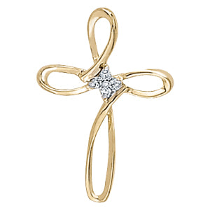 Religious Crosses Diamond Pendant · 0.04 ct tw