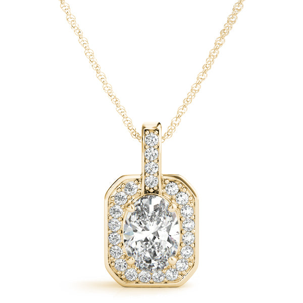 Oval Gemstone Pendant · 0.14 ct tw