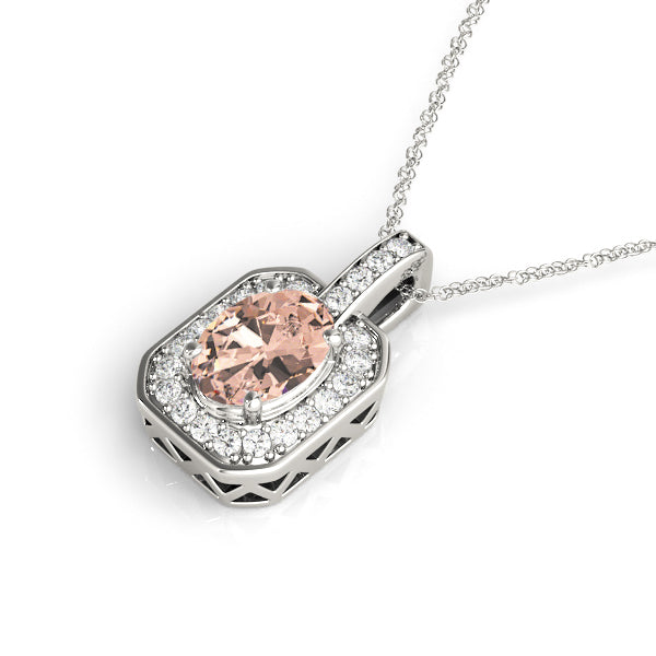 Oval Gemstone Pendant · 0.14 ct tw